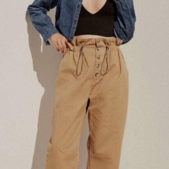 Urban Outfitters Pants - Urban Outfitters Terra High Rise Paperbag Waist Pants – Size Small (Khaki Tan)